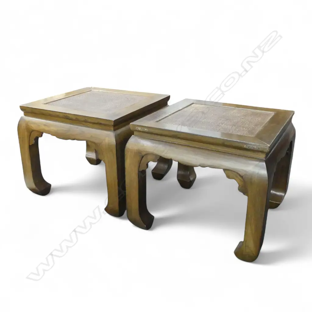 PR ORIENTAL ELM SIDE TABLES 610x610x510mm Image 1++