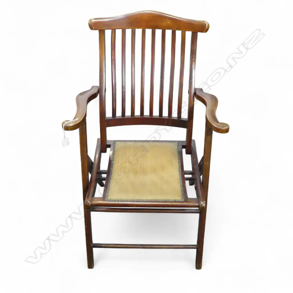 EARLY 20thC FOLDING ARMCHAIR Image 1++