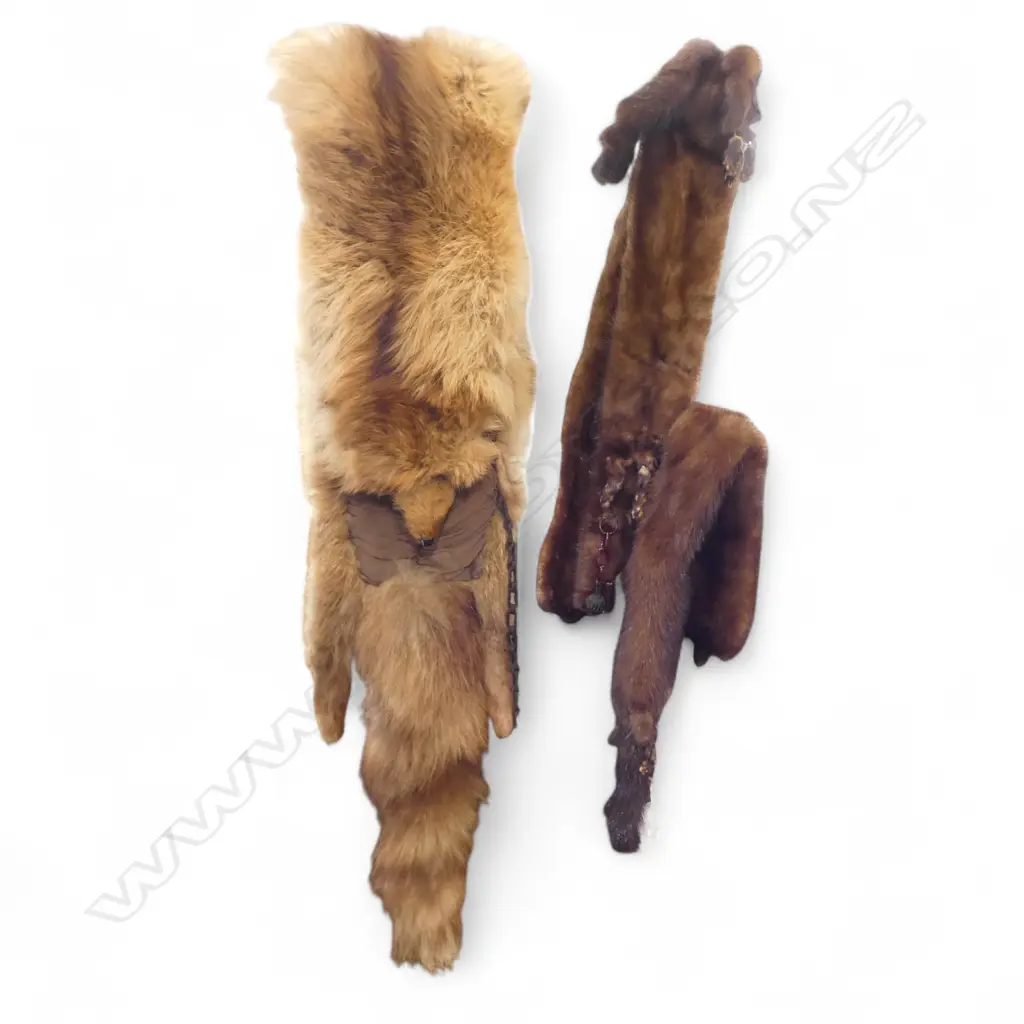 2 FUR STOLES  Image 1++