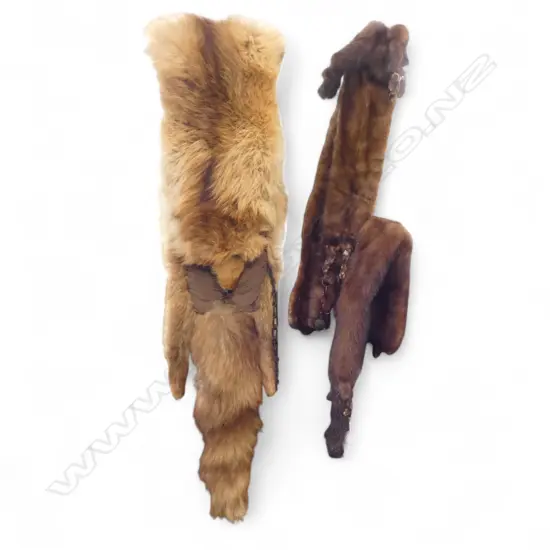 2 FUR STOLES 
