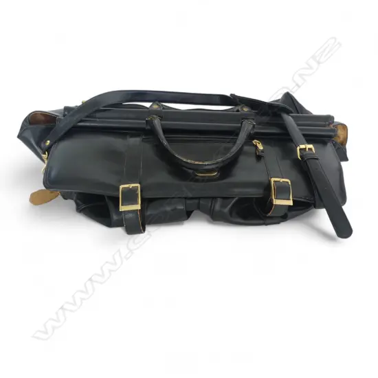 BLACK LEATHER BAG L.550mm 'ARTINA COLLECTION'