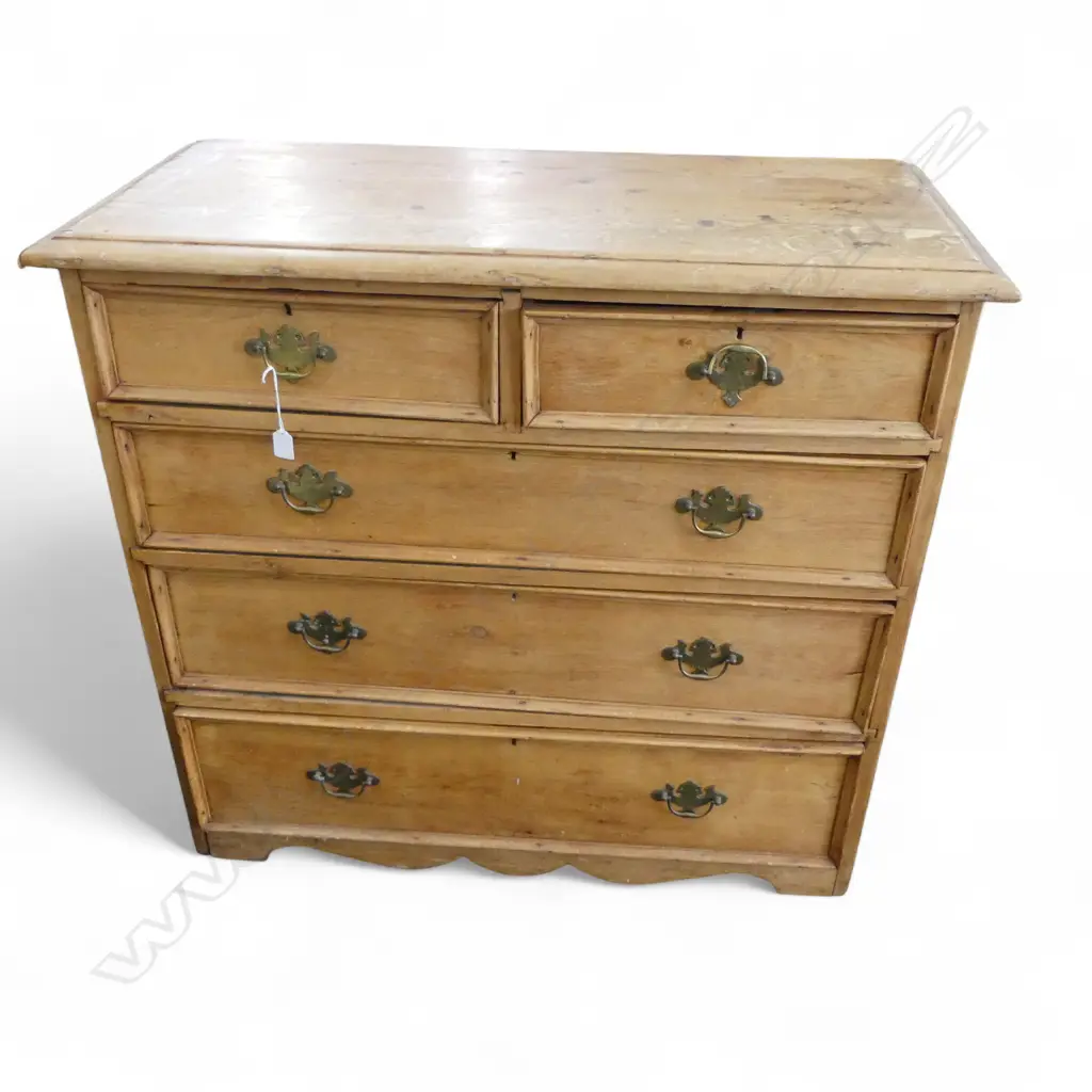 ANTIQUE PINE CHEST OF DRAWERS 1015x480x935mm Image 1++