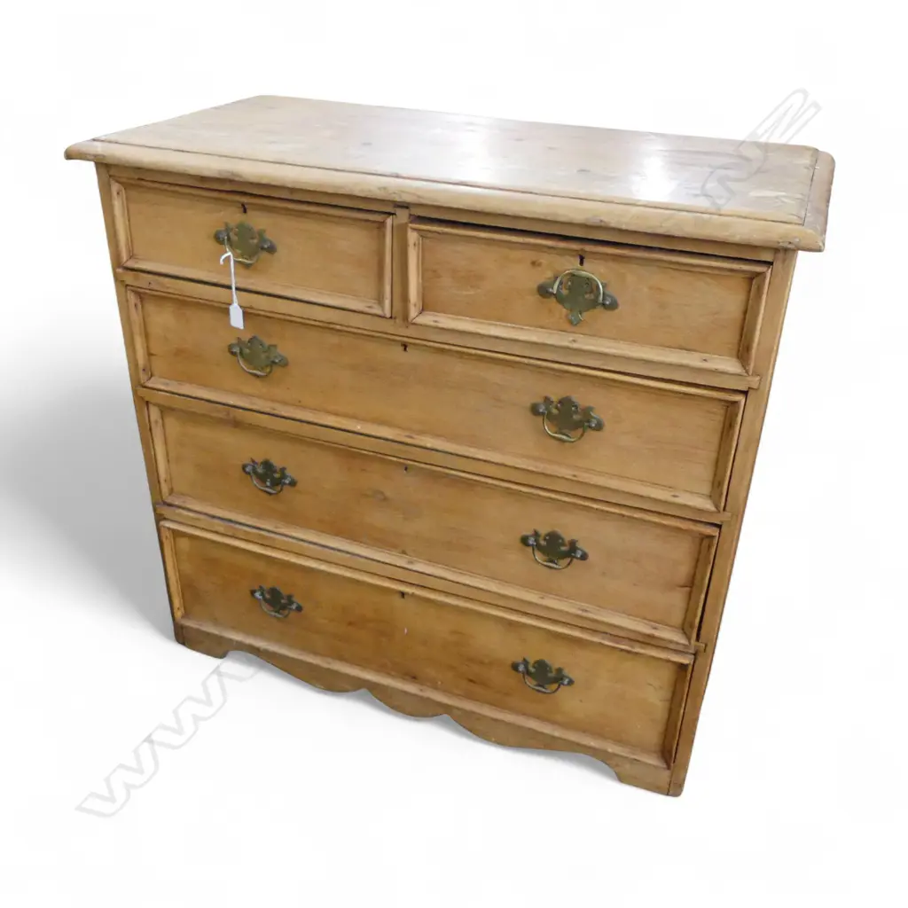 ANTIQUE PINE CHEST OF DRAWERS 1015x480x935mm Image 1++