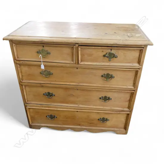 ANTIQUE PINE CHEST OF DRAWERS 1015x480x935mm