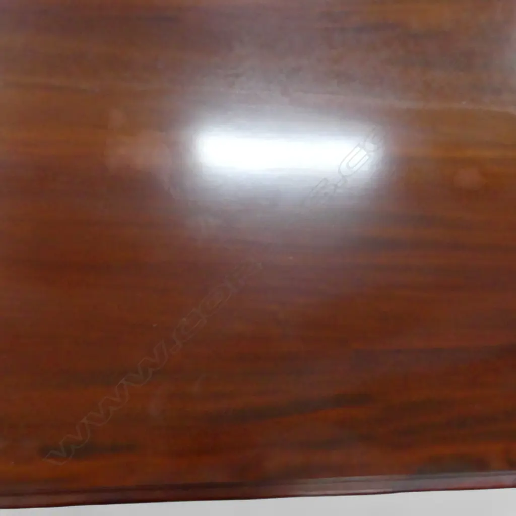 MAHOGANY TWIN PEDESTAL BANQUET DINING TABLE 2600x1250x780mm + 8 MAHOGANY WILLIAM IV STYLE BLADE BACK DINING CHAIRS Image 1++