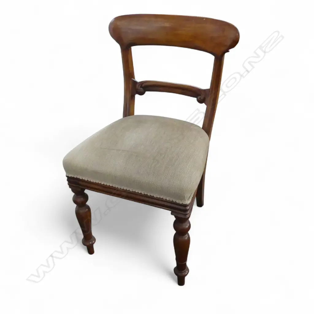 MAHOGANY TWIN PEDESTAL BANQUET DINING TABLE 2600x1250x780mm + 8 MAHOGANY WILLIAM IV STYLE BLADE BACK DINING CHAIRS Image 1++