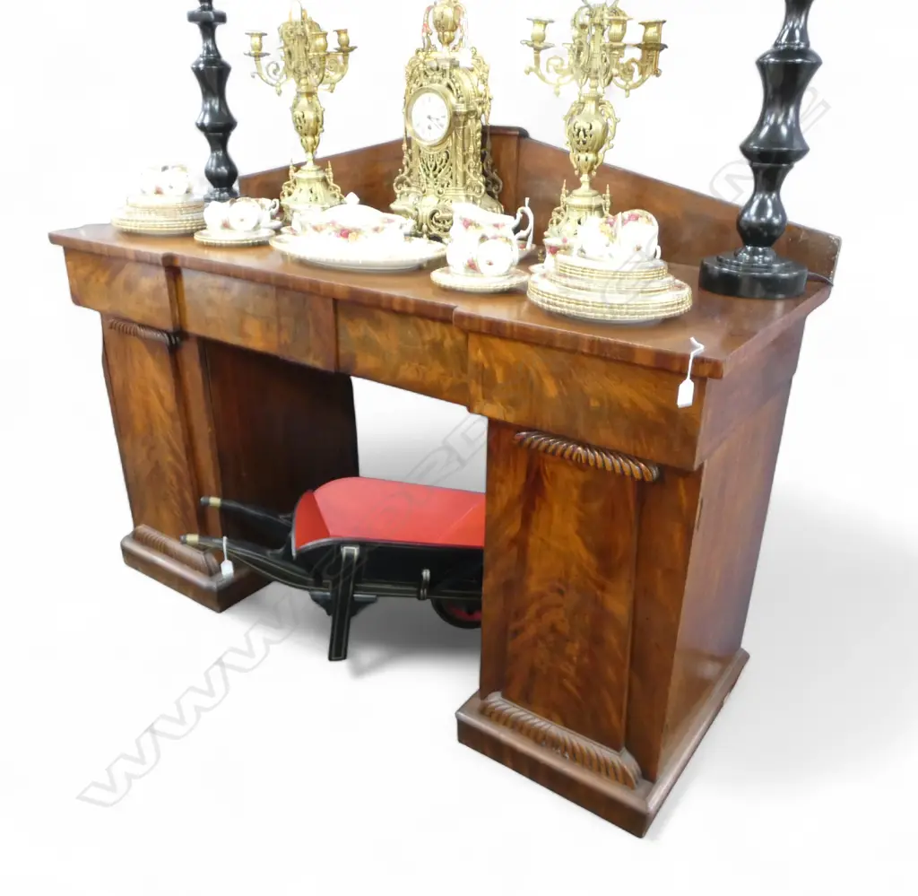 REGENCY FLAME MAHOGANY SIDEBOARD w CELLARETTE DRAWER 1880 x 640 x 1200 mm Image 1++