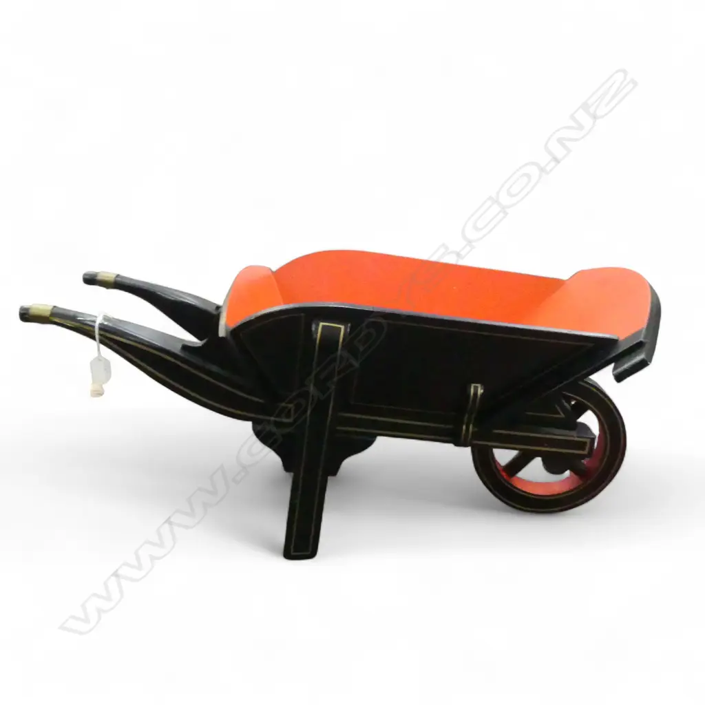 PAINTED DECORATIVE WHEELBARROW L.800mm Image 1++