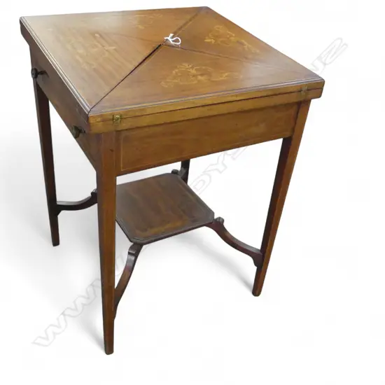 EDWARDIAN ENVELOPE CARD TABLE 560x560x755mm