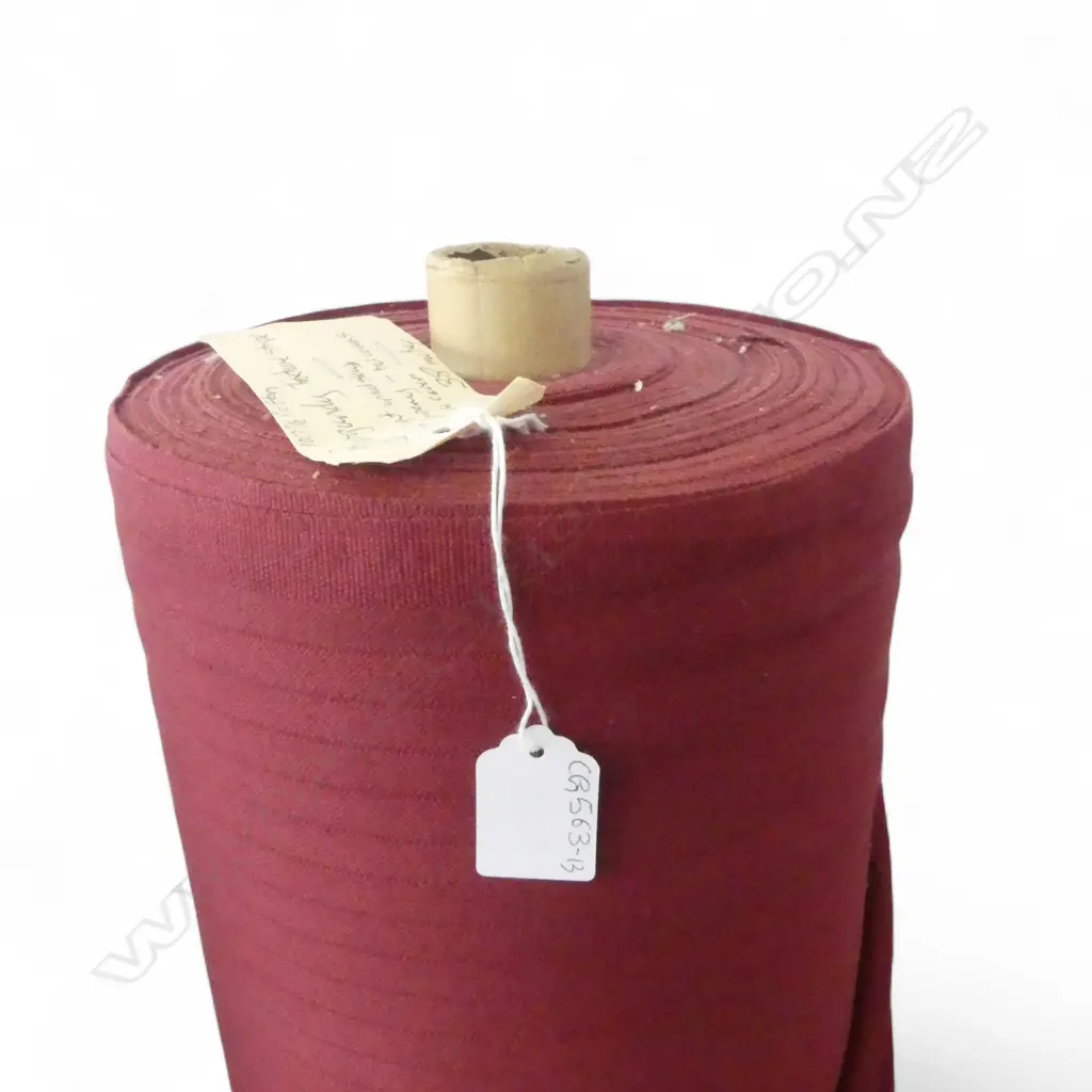 FABRIC BOLT; BURGUNDY TEXTURE STRIPE, 38M Image 1++