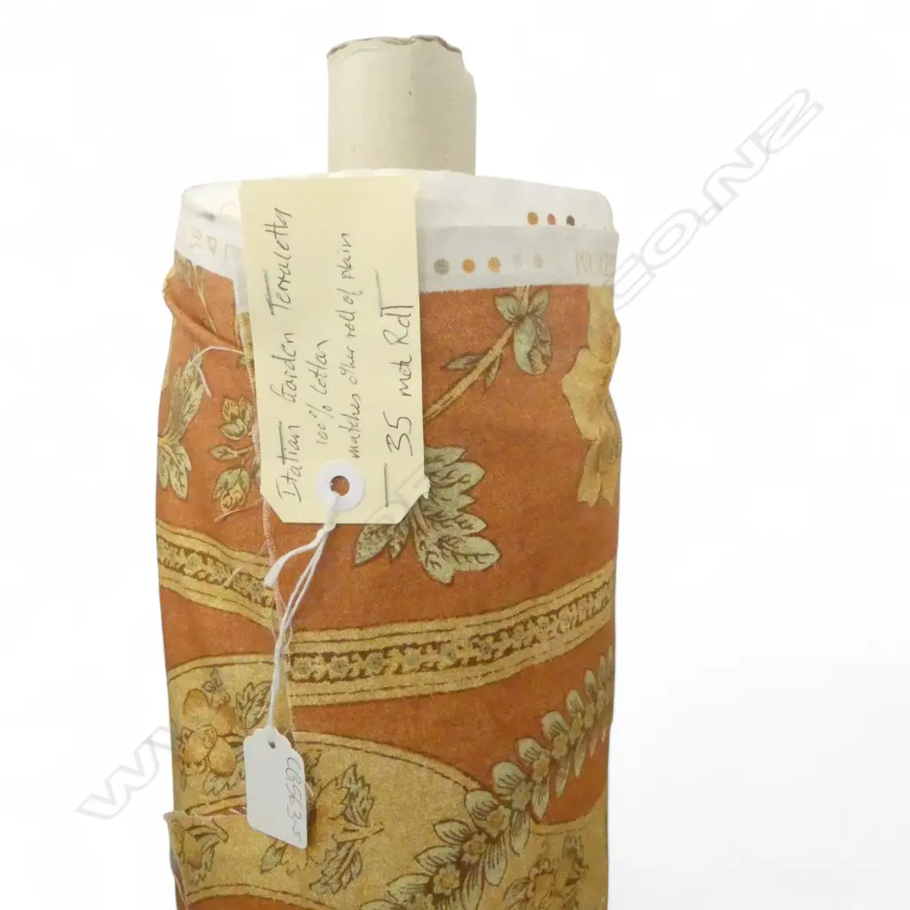 FABRIC BOLT; ITALIAN GARDEN TERRACOTTA, COTTON, 35M Image 1++