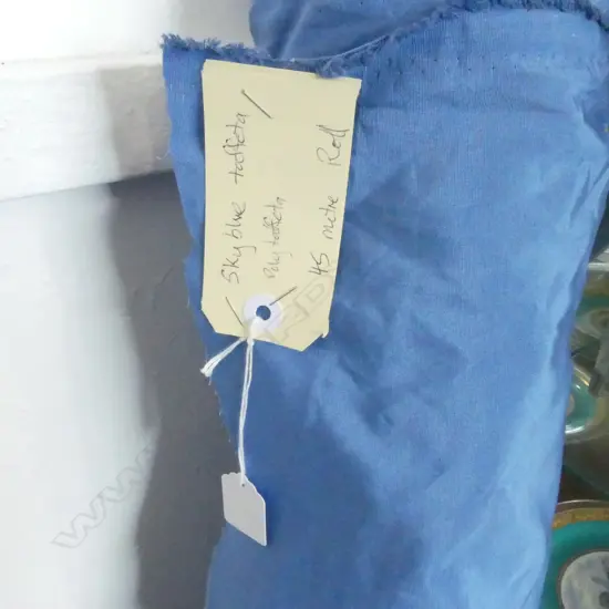 FABRIC BOLT; SKY BLUE TAFFETA, POLYESTER, 45M