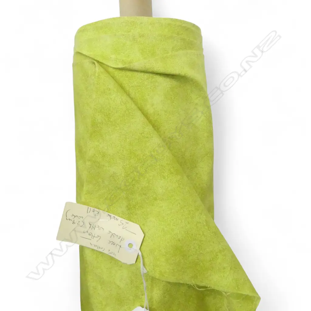 FABRIC BOLT; LIME COTTON, DOUBLE WIDTH 2.8M 25M Image 1++