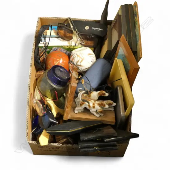 ASST. ITEMS; BOOKS, ART, CHINA, PRESCRIPTION GLASSES