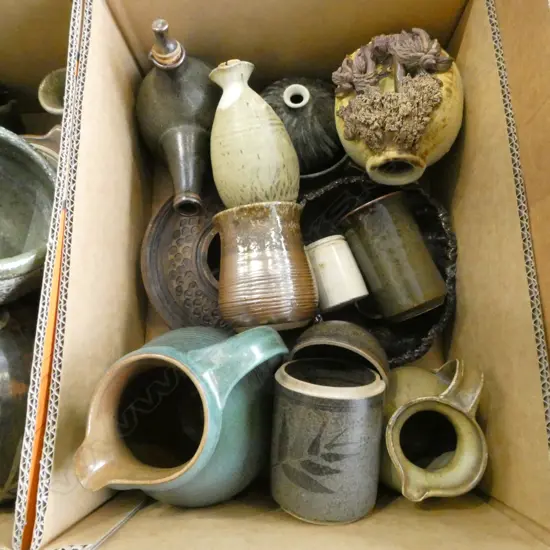 ASST. N.Z. STUDIO POTTERY Incl. BARBARA CUNNINGHAM + NANCY BARNICOAT etc