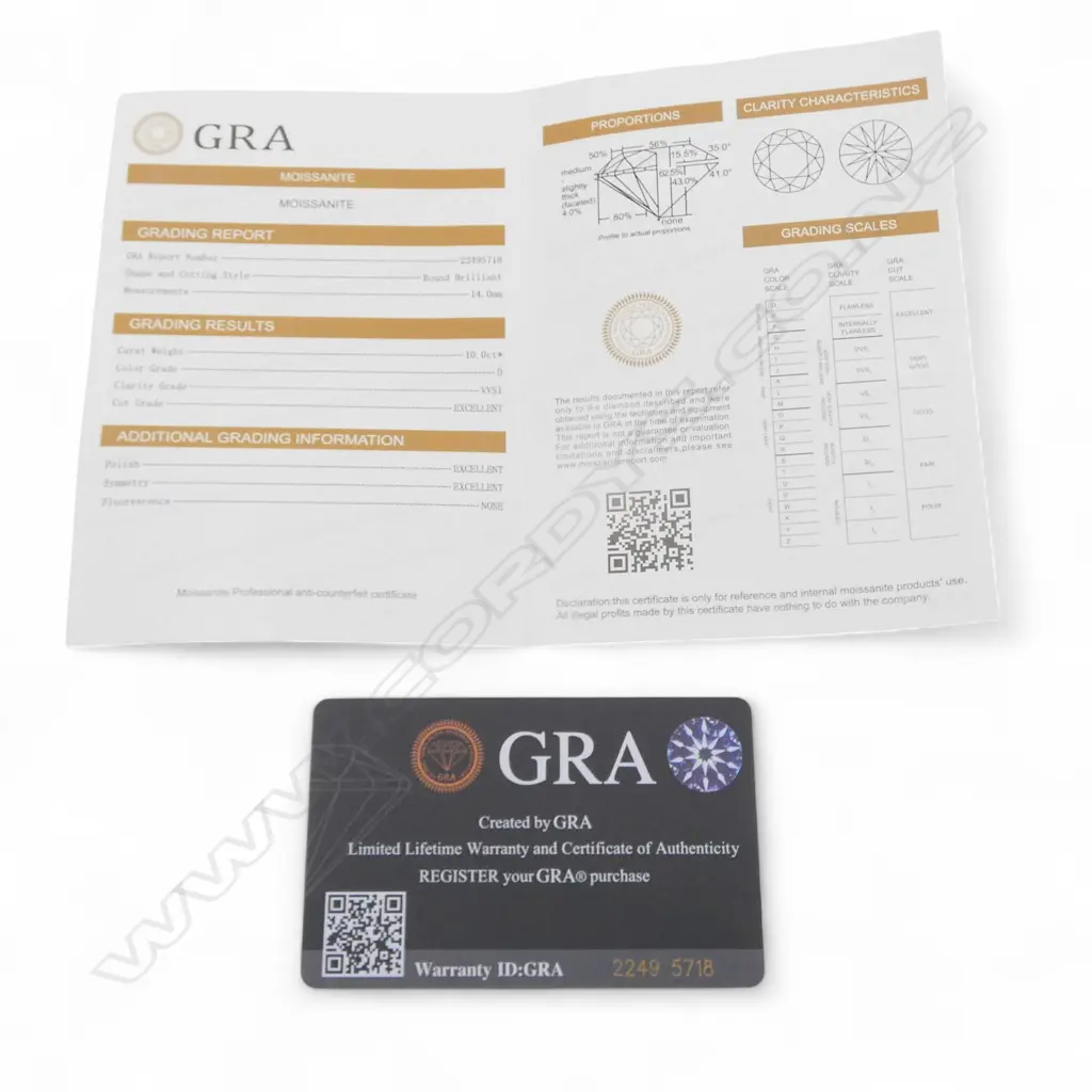 925 RING w. 10CT MOISSANITE SIZE P + CERTIFICATE Image 1++