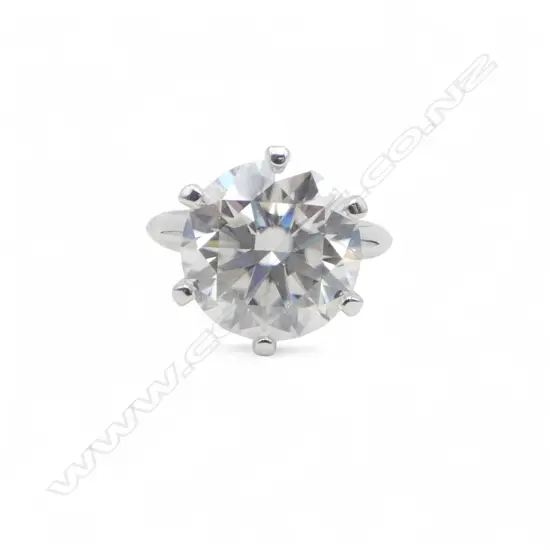 925 RING w. 10CT MOISSANITE SIZE P + CERTIFICATE