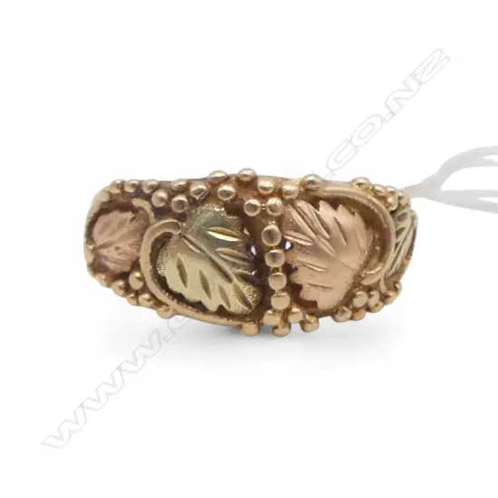 10CT ROSE & YELLOW GOLD RING 4.7gms SIZE O½ with valuation SIZE P