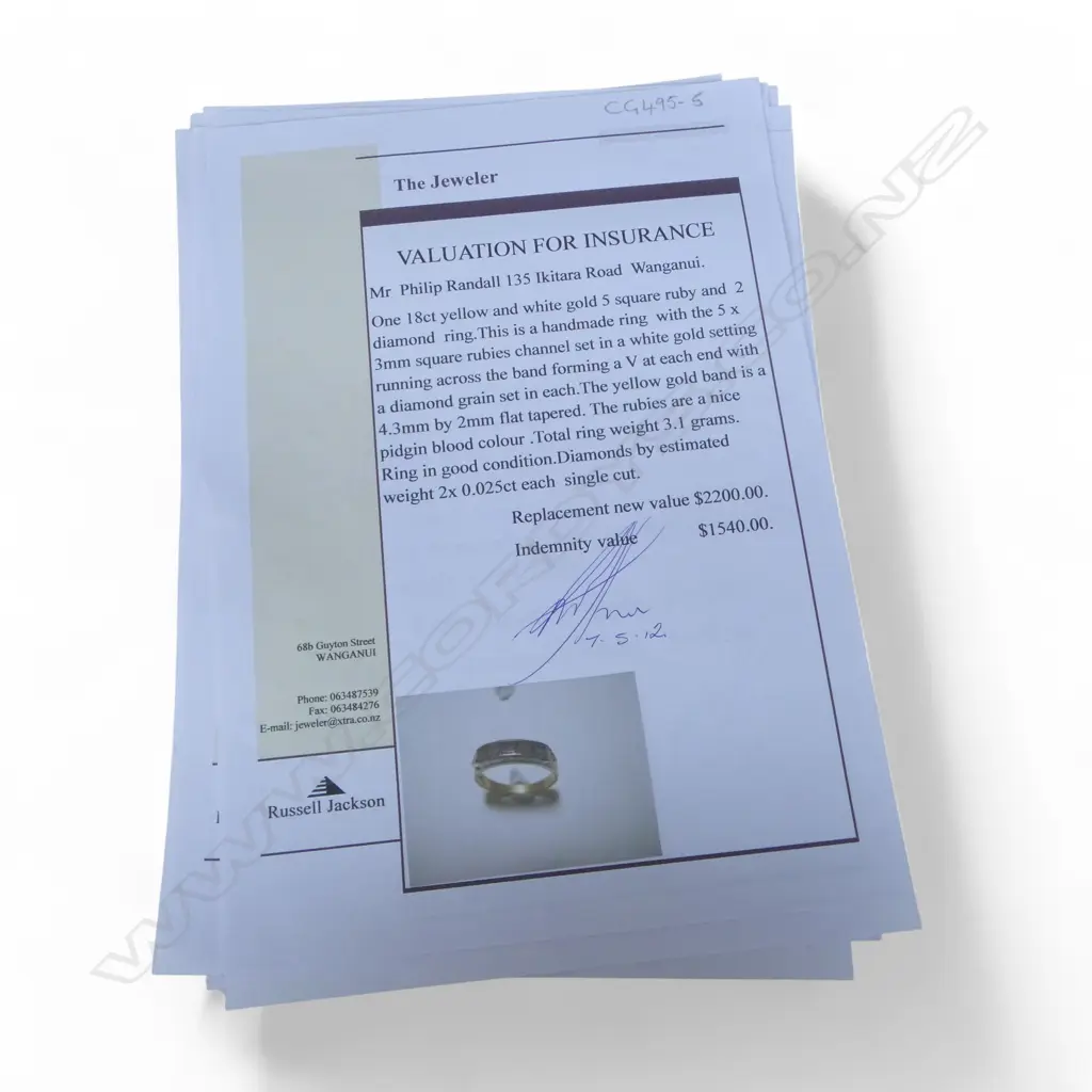 18CT GOLD RUBY & DIAMOND RING 3.1gms (valuation) SIZE L1/2 Image 1++