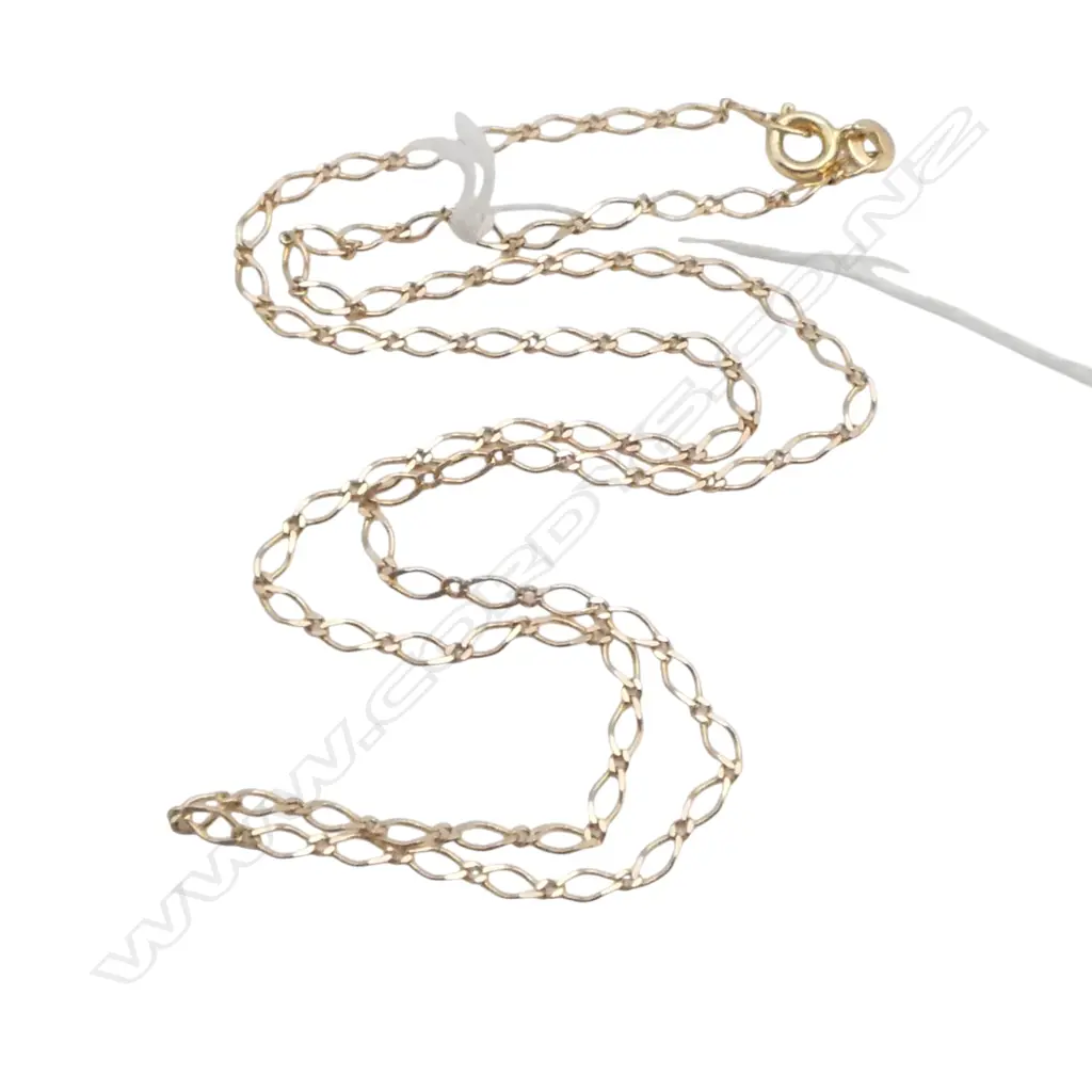 9ct YELLOW GOLD NECK CHAIN L.460mm. 2.74gms Image 1++