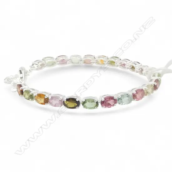 SILVER & MULTI GEMSTONE BRACELET 