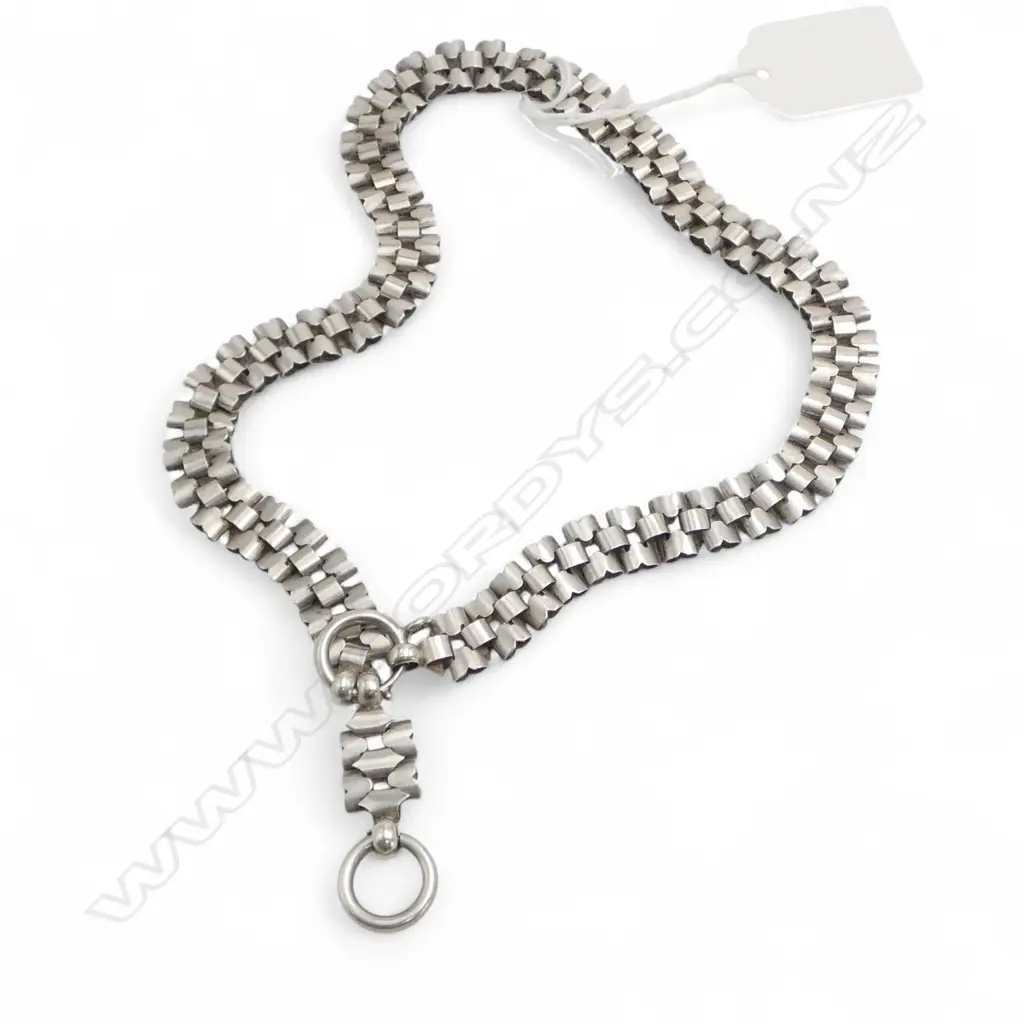 SILVER MAYORAL CHAIN WITH triple width links with sprung ring CATCH Image 1++