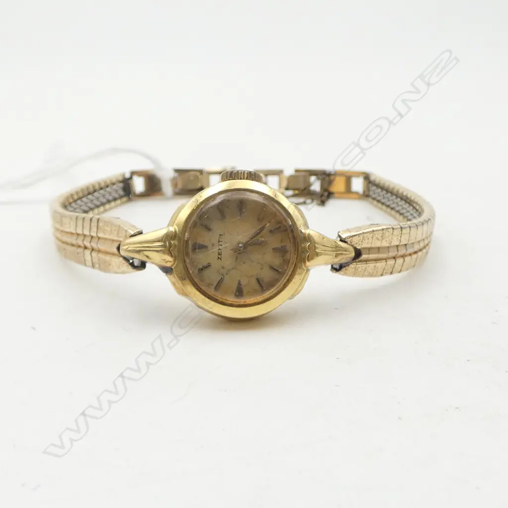 18CT LADIES ZENITH WRIST WATCH, 14.8gms Image 1++