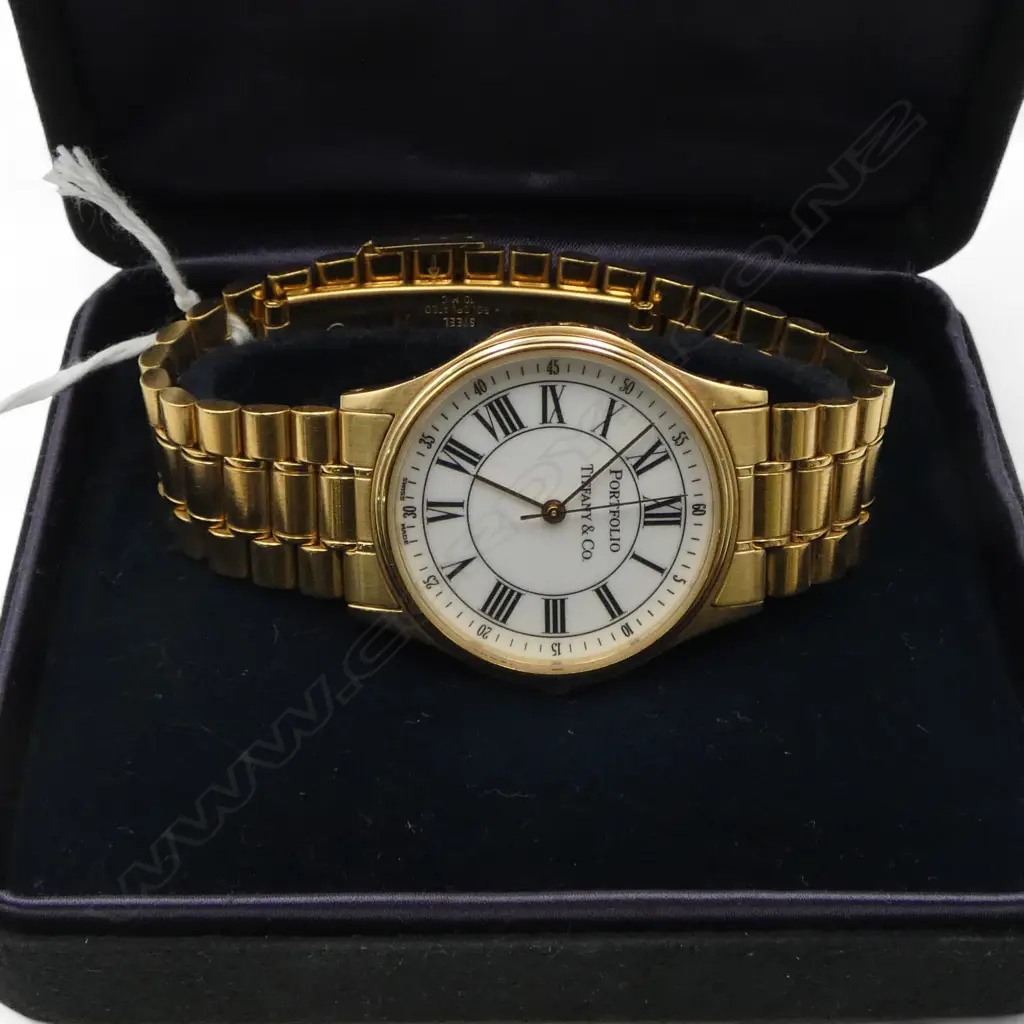 TIFFANY & CO 'PORTFOLIO' GP WRIST WATCH, CASED & BOXED Image 1++