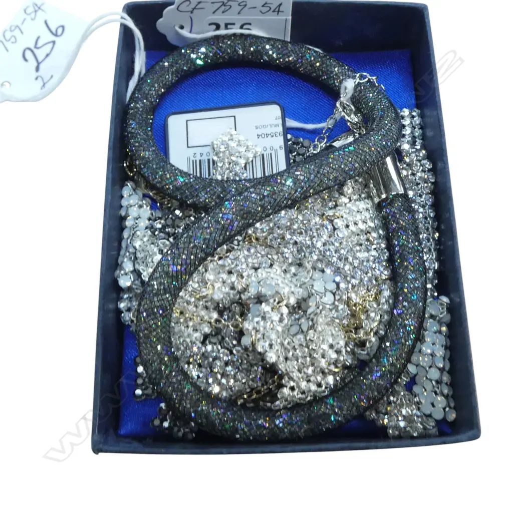 2 SWAROVSKI CRYSTAL EVENING NECKLACES Image 1++