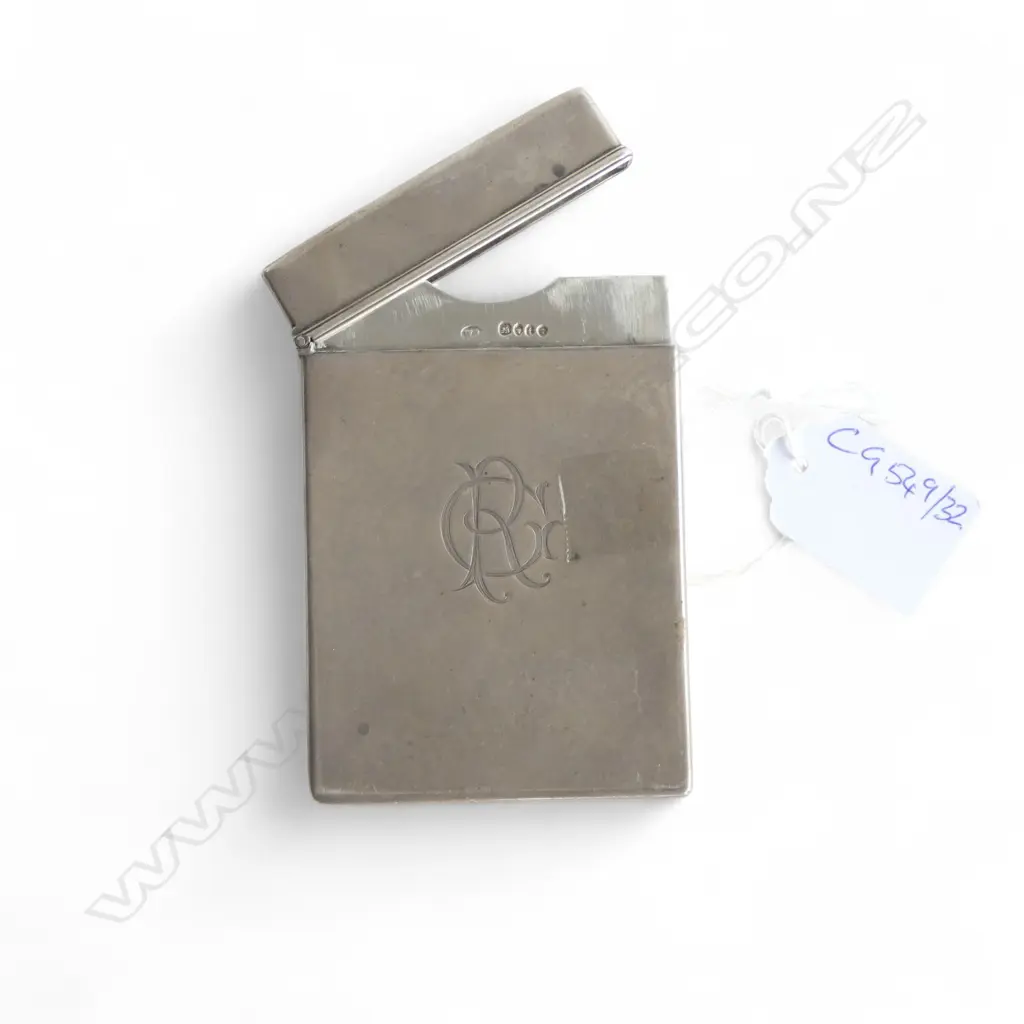 VICTORIAN STG SILVER CARD CASE 95x65mm 99gms Image 1++