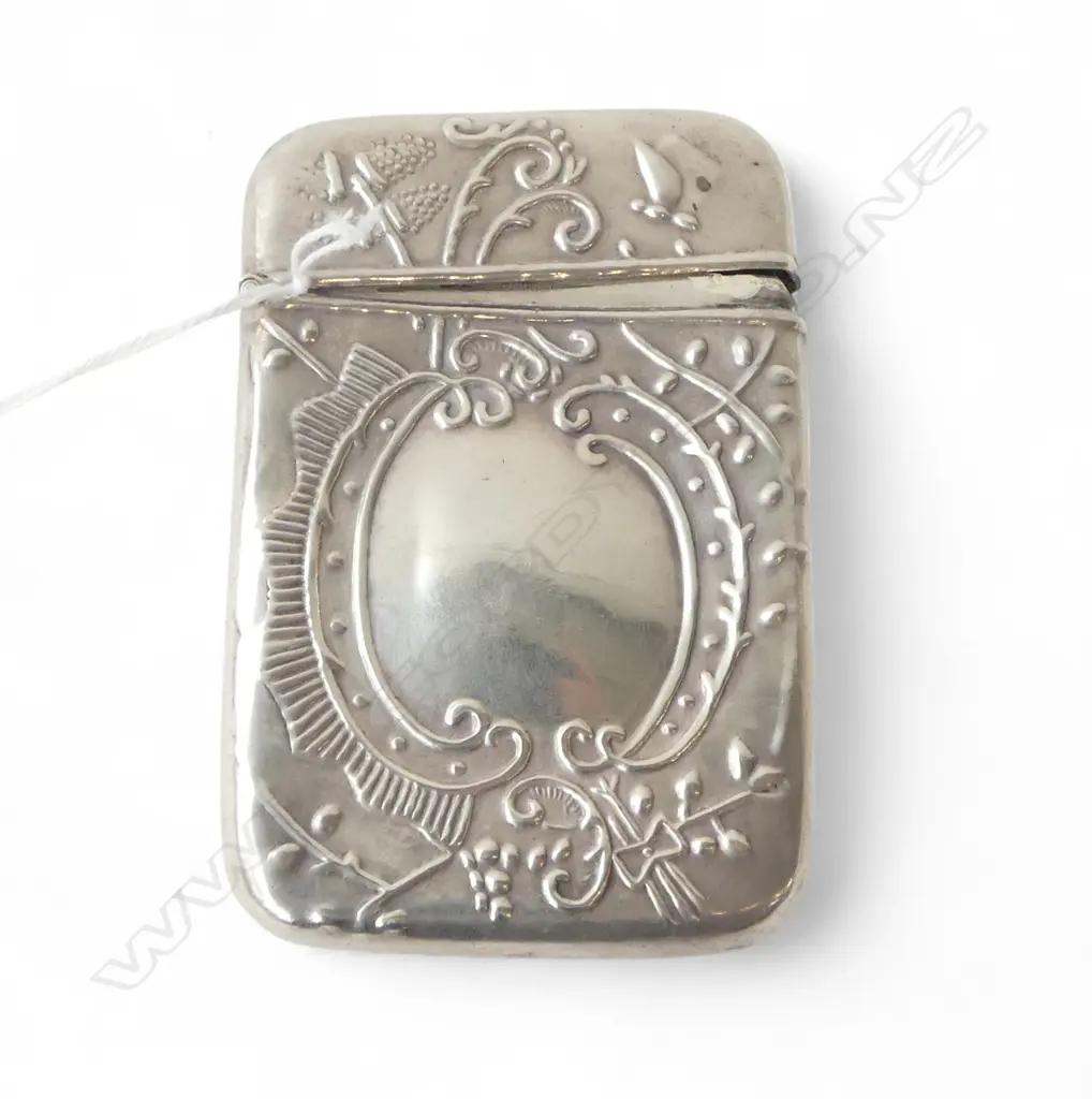 STG SILVER CARD CASE, LONDON 1996, 81gms some dents - FAULTS Image 1++