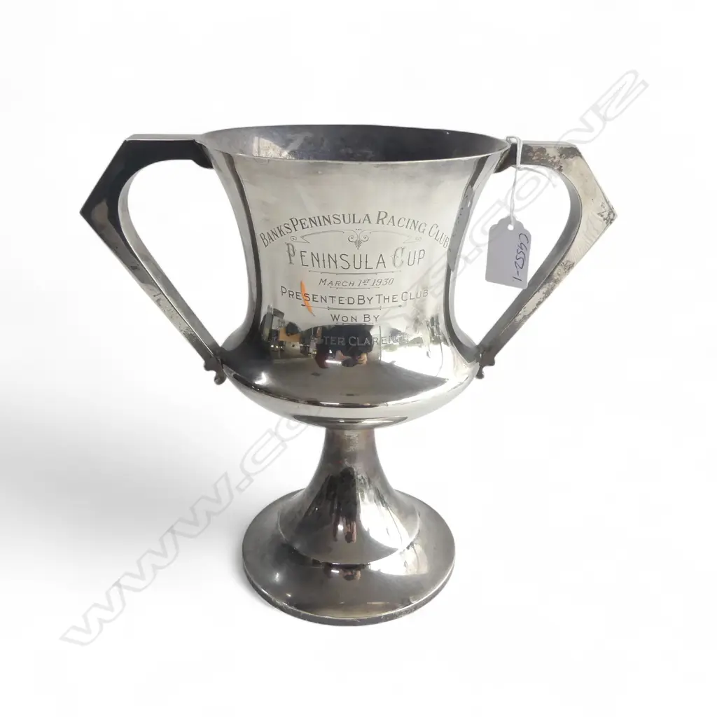 LGE SILVER TROPHY CUP 'BANKS PENINSULA RACING CUP' 1930. Birmingham 1928. 900gms  Image 1++