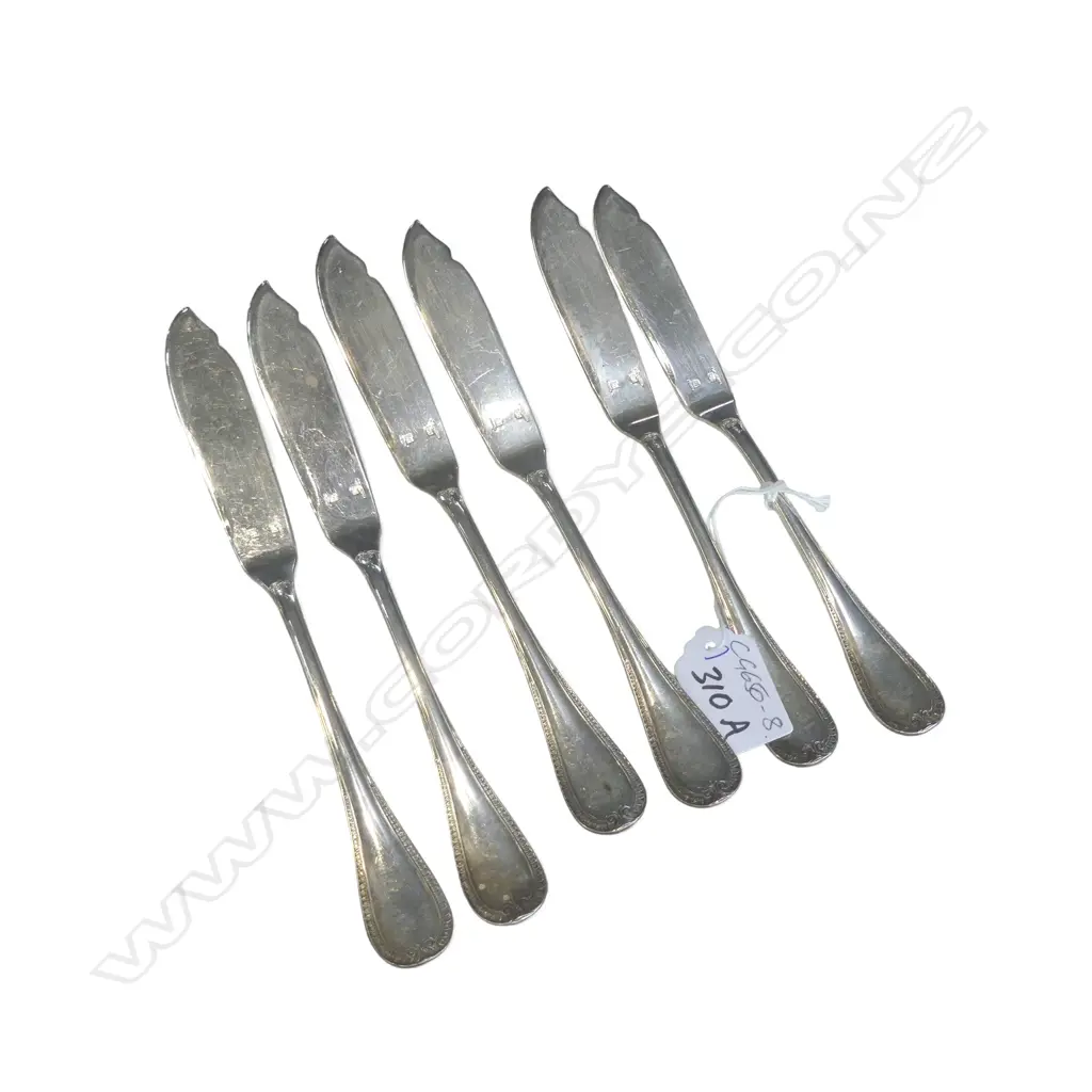 SET 6 FRENCH CHRISTOFLE S/PLATE FISH KNIVES Image 1++