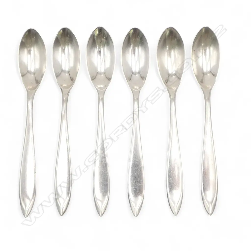 SET 6 EARLY 20thC DUTCH SILVER COFFEE SPOONS 108gms Image 1++