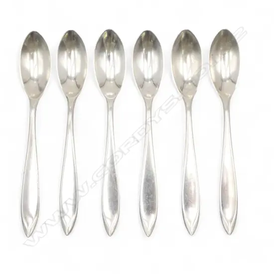 SET 6 EARLY 20thC DUTCH SILVER COFFEE SPOONS 108gms