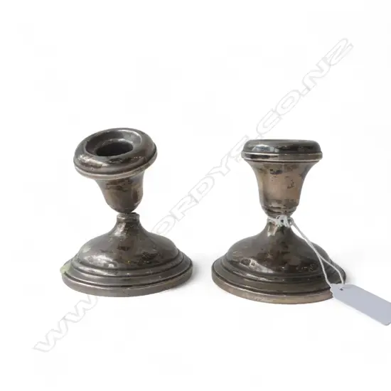 PR STG SILVER CANDLESTICKS, H.90mm, WEIGHTED, AF