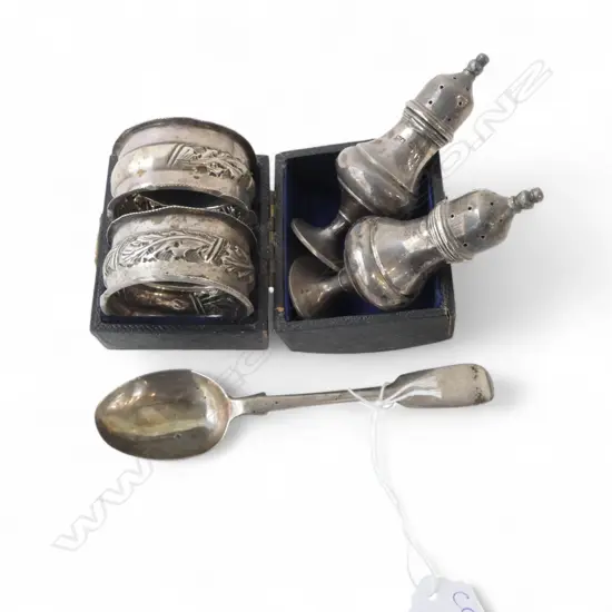 PR STG SILVER NAPKIN RINGS BOXED, PR CONDIMENTS + TEAPOON, 95gms