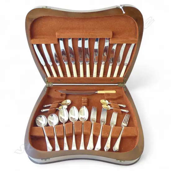 MAPPIN & WEBB EP CUTLERY CANTEEN W.480mm - NO DESSERT SPOONS