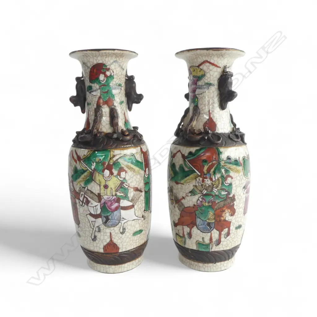 PR CHINESE NANKIN VASES, H.300mm, signed Image 1++