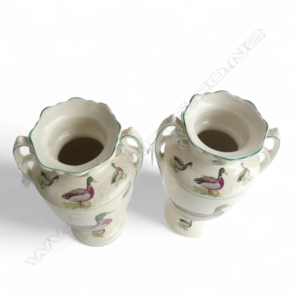 PR VIETRI MALLARD AMPHORA VASES, H.330mm Image 1++