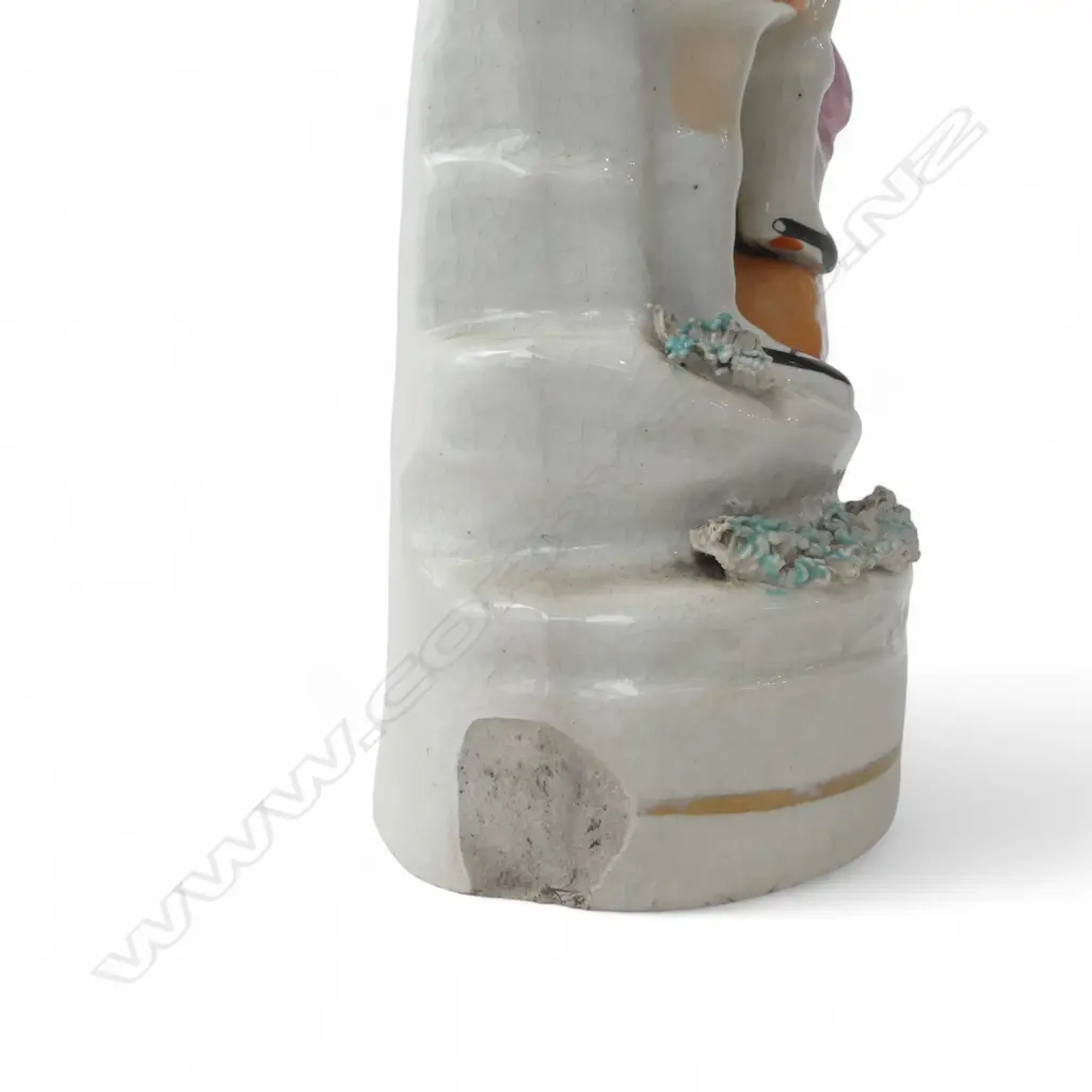 VICTORIAN FLAT BACK SPILL VASE H.260mm, RED RIDING HOOD FIGURINE (FAULTS) Image 1++