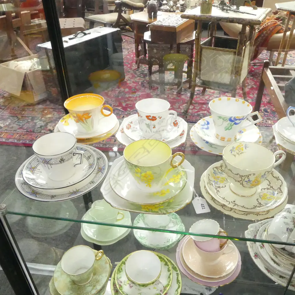 6 SHELLEY CHINA CSPS MIXED PATS Image 1++