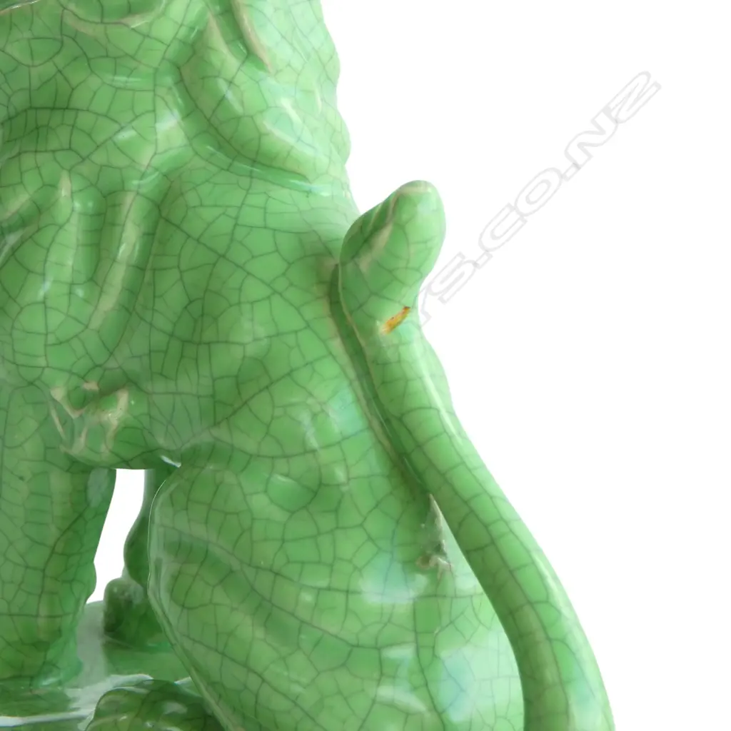 ABRAHAM PALATNIK BIRD H.70mm + LION TEMPLE DOG (faulted) H.174mm Image 1++