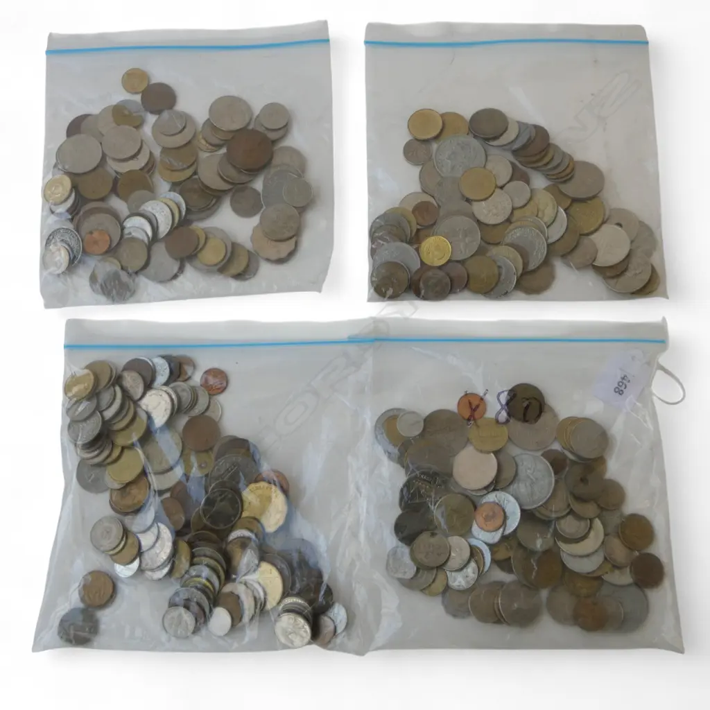 4 BAGS ASST. WORLD COINS Image 1++