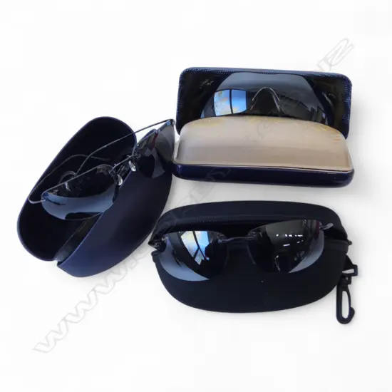 3 PRS MAUI JIM SUNGLASSES, CASED