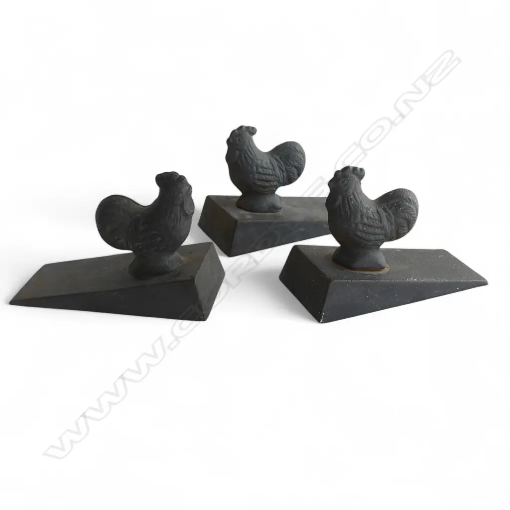 3 METAL ROOSTER DOOR WEDGES L.120mm Image 1++