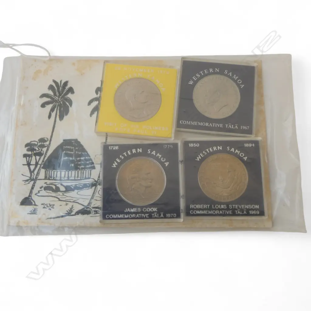 4 SAMOAN UNCIRCULATED COINS + COIN SET 1967 Image 1++