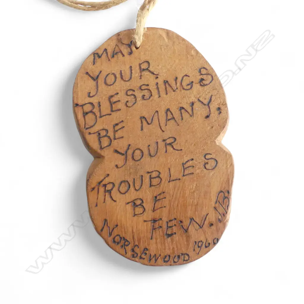 WOOD CARVED WHEKU NORSEWOOD 1960 H.100mm Image 1++