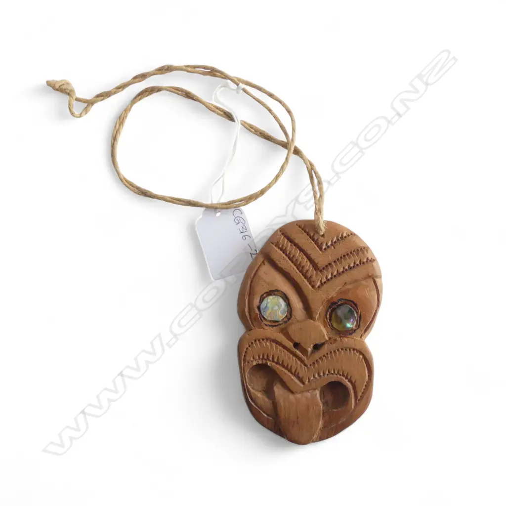 WOOD CARVED WHEKU NORSEWOOD 1960 H.100mm Image 1++