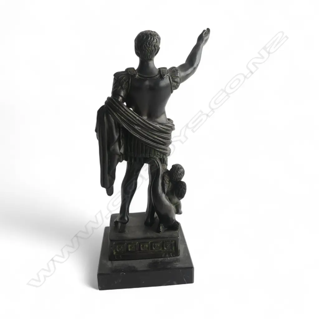 RESIN 'AUGUSTO' ROMAN FIGURE, METAL FINISH H.240mm Image 1++